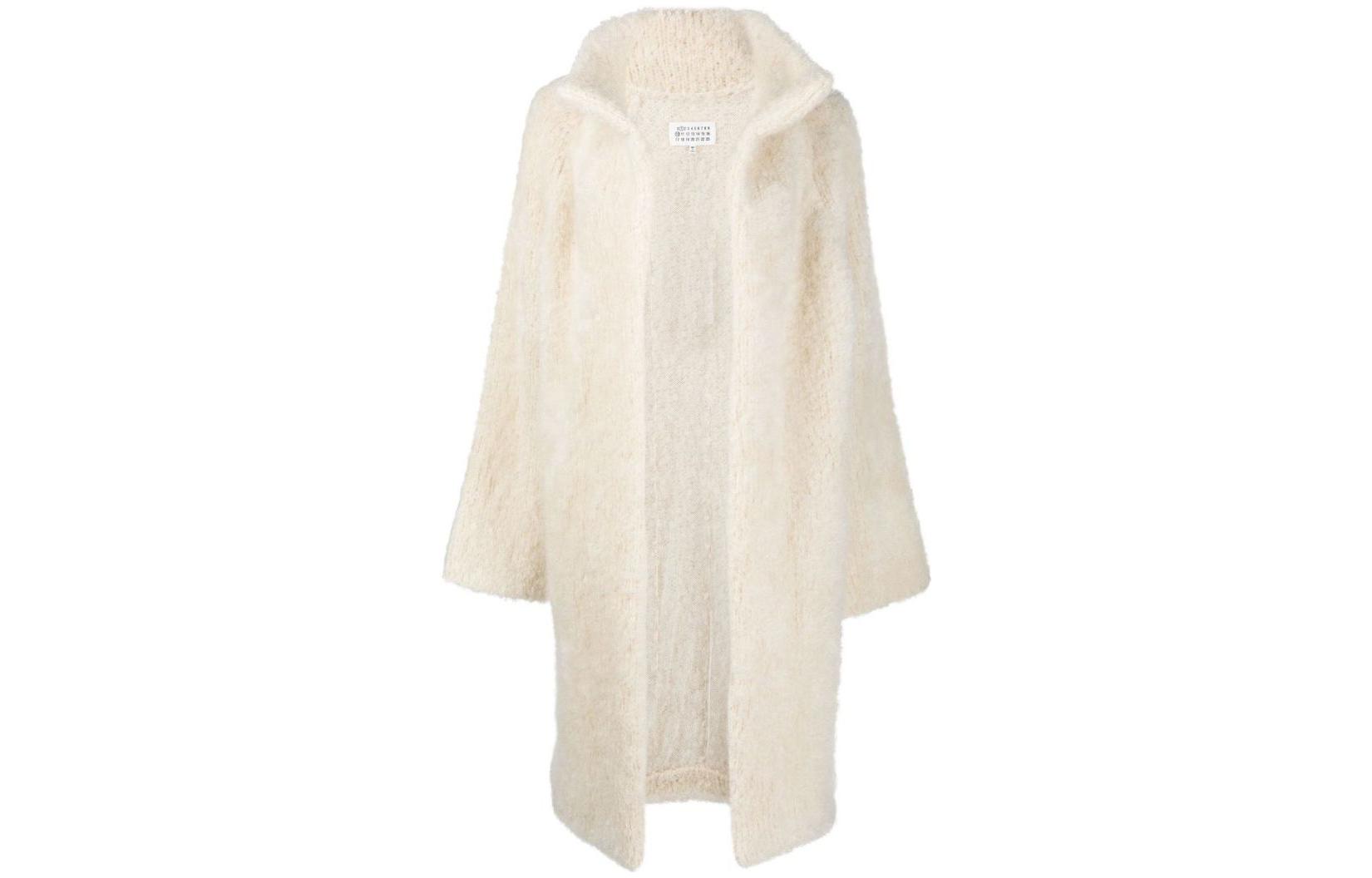 Maison Margiela Velvet Jackets Women's Ecru Lapel Moderate