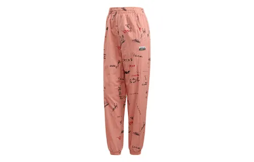 Adidas Originals R.Y.V Knitted Sweatpants Women's Pink Moderate Cuffed Pants