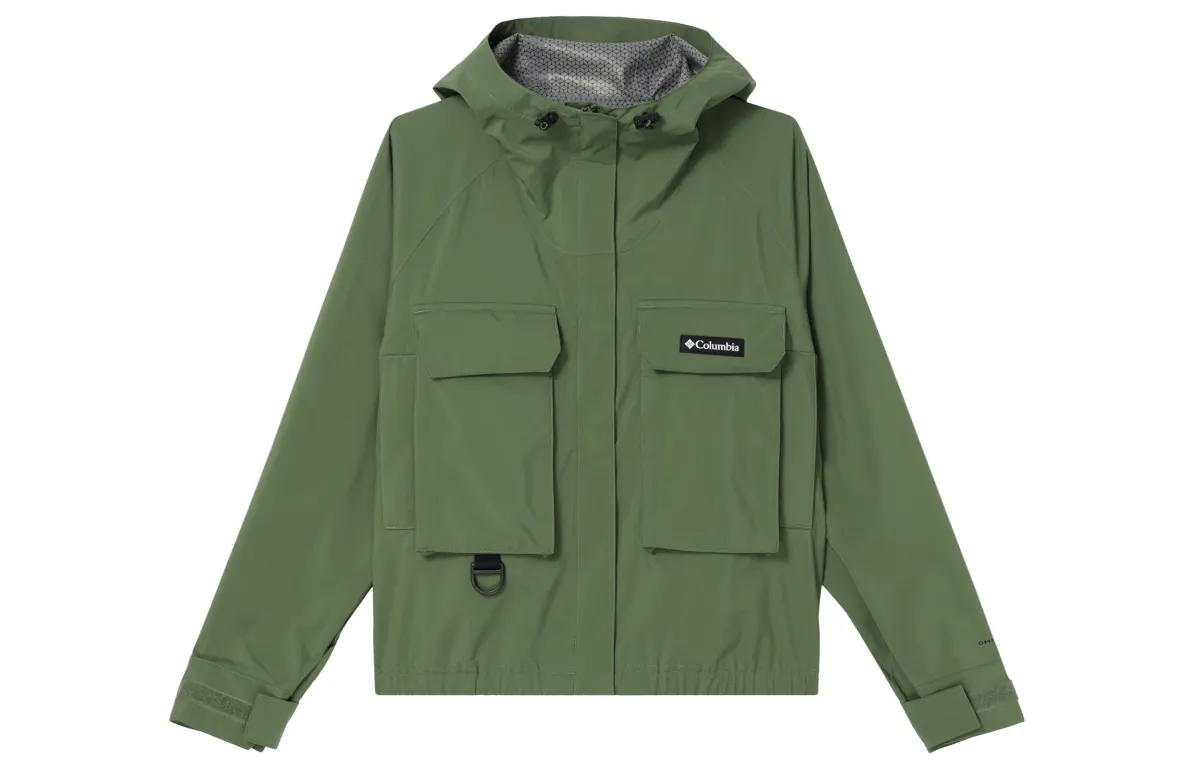 Columbia Waterproof And Windproof Windbreaker Jacket Women's Green