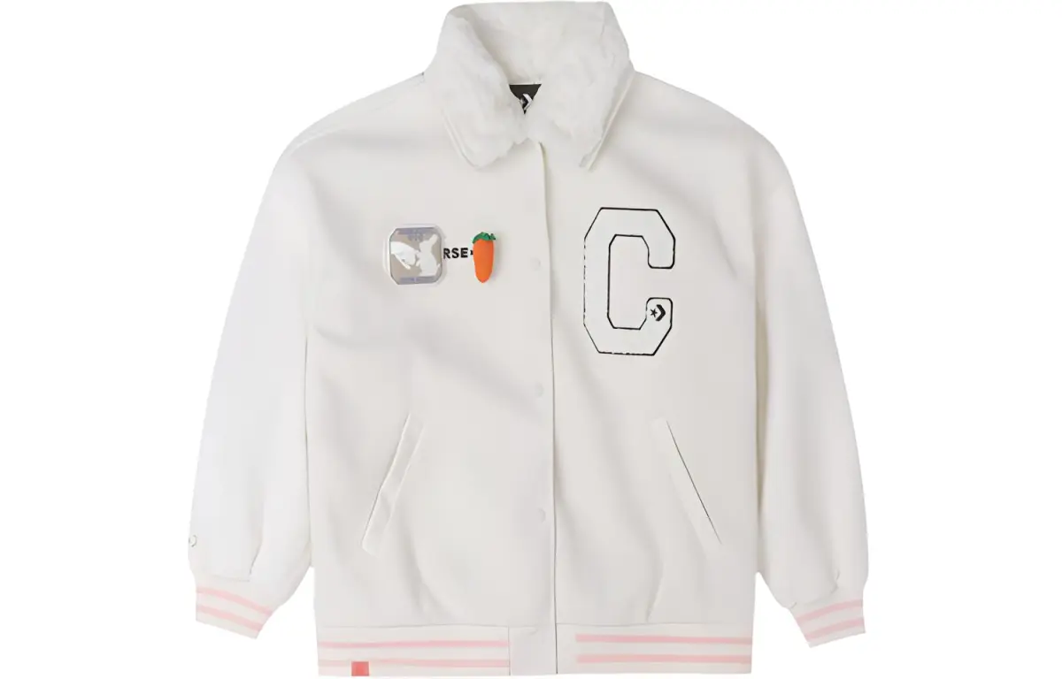 Converse Year Of The Rabbit Limited Edition Baseball Jacket Women's Milk White