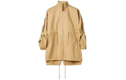 LOEWE Parka Coats Women's Yellow Hooded Moderate