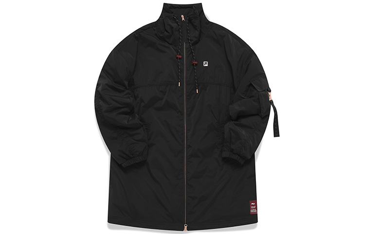 FILA Athletics Puffer Jackets Women's Pitch Black Stand Collar Moderate Other