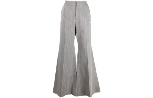 OFF WHITE Tie detail Draped Wide leg Trousers