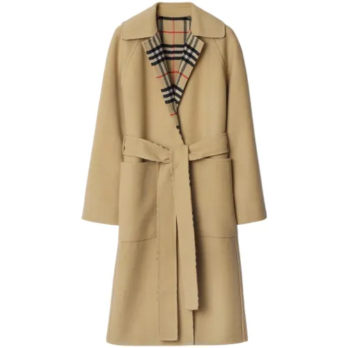Burberry Check wool reversible coat
