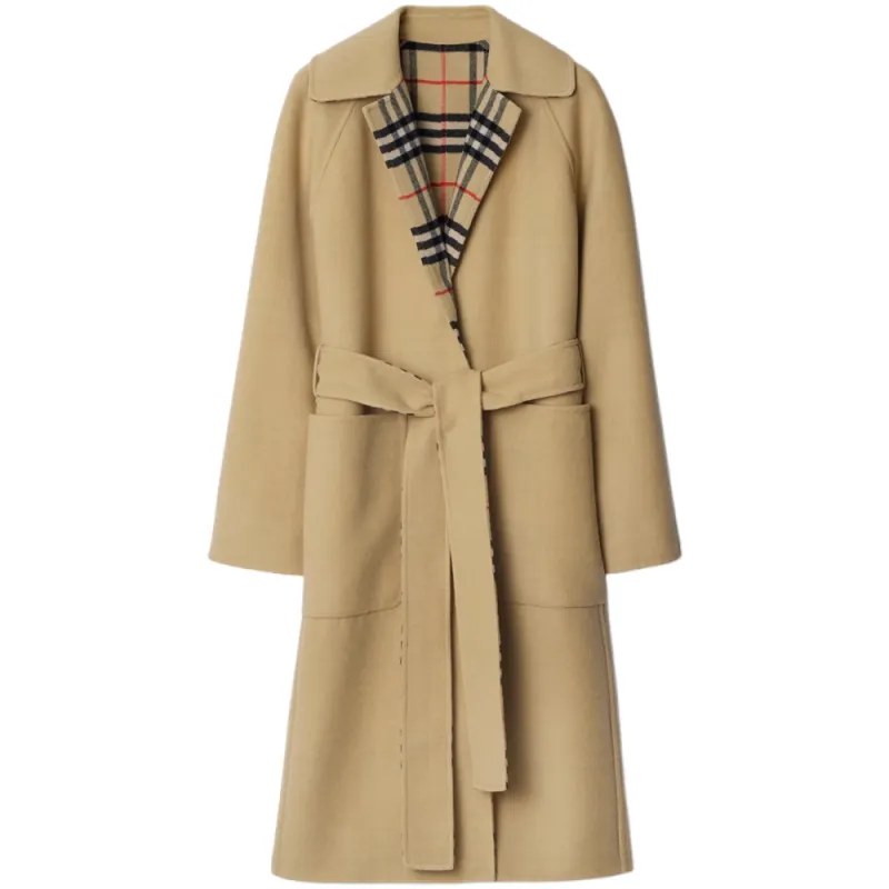 Burberry Check wool reversible coat