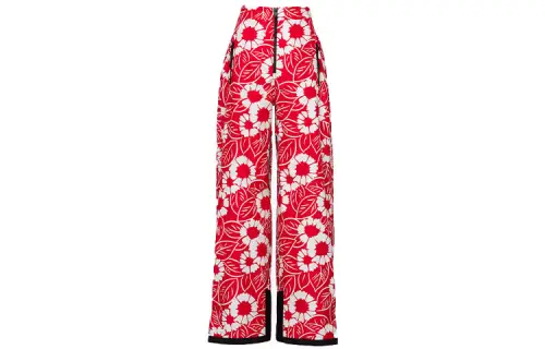 PRADA Casual Pants Women's Red Moderate Wide Leg Pants