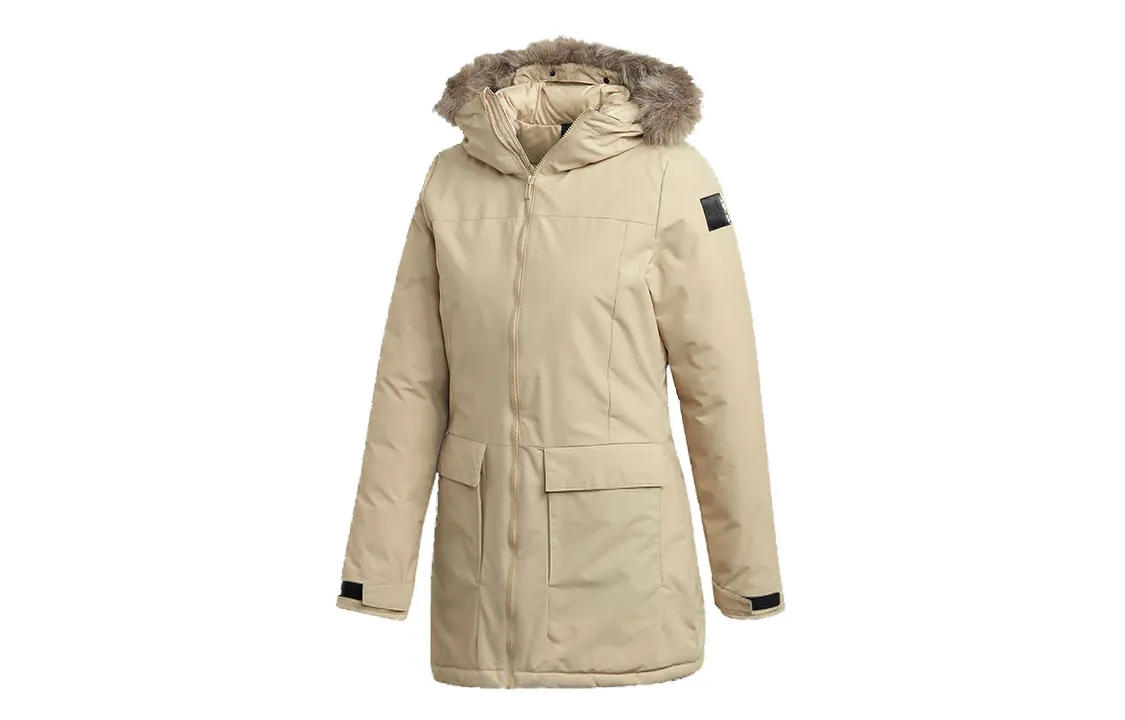 Adidas Puffer Jacket Winter Women's Khaki