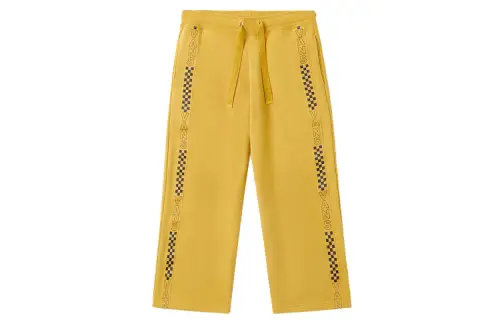 Vans Casual Pants Women's Yellow Thickened And Fleece Lined Wide Leg Pants
