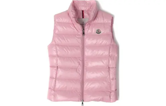Moncler Ghany Down Vests Women's Pink Stand Collar Moderate