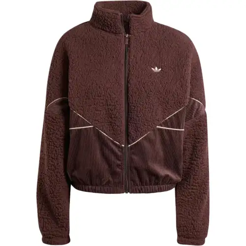 Adidas Originals Velvet Jackets Women's Brown Stand Collar Moderate