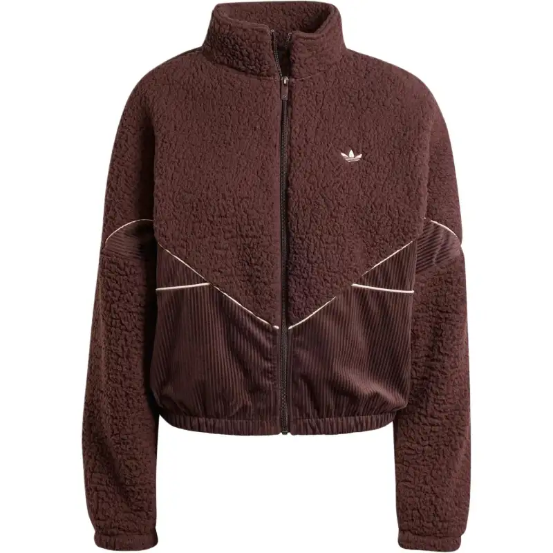 Adidas Originals Velvet Jackets Women's Brown Stand Collar Moderate