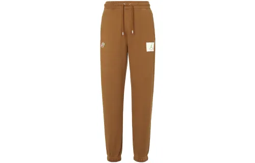Jordan X TITAN Knitted Sweatpants Women's Tea Brown Moderate Cuffed Pants