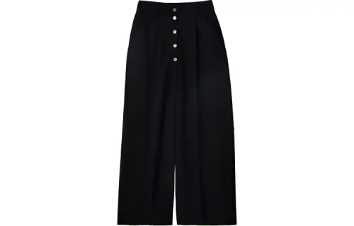 LOEWE Casual Pants Women's Black Moderate Straight Fit Pants
