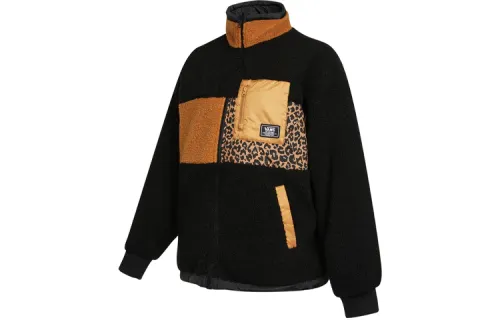 Vans Velvet Jackets Women's Black Stand Collar Moderate