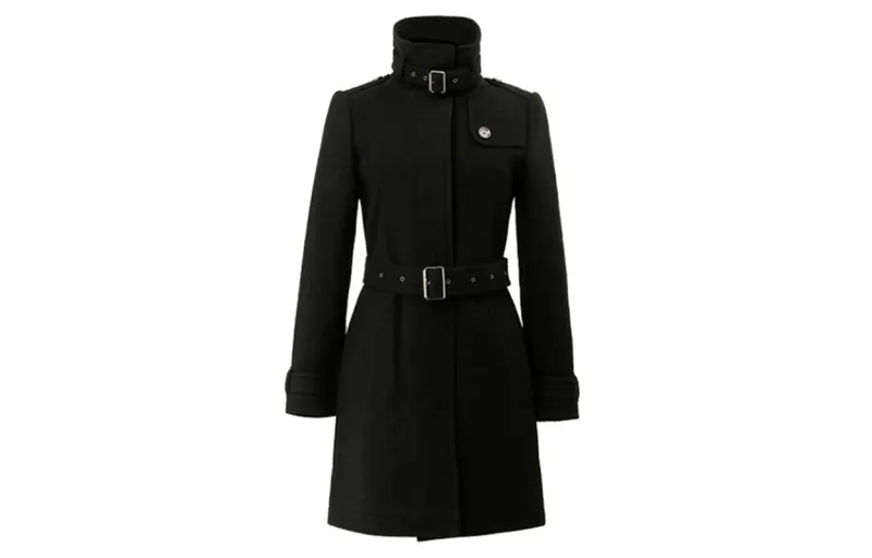 Burberry Velvet Jackets Women's Black Stand Collar Thickened