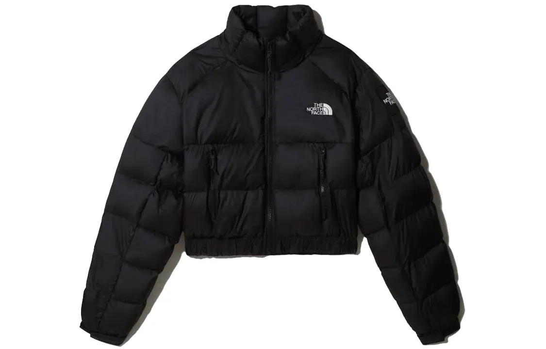 THE NORTH FACE Puffer Jackets Women's Black Stand Collar Moderate Puffer Jacket