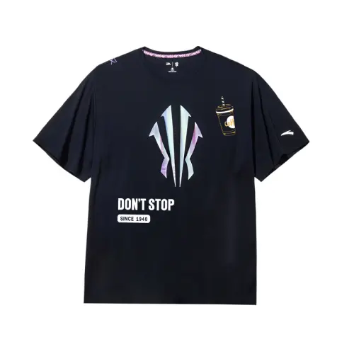 Anta Basketball Collection T Shirt Unisex Basic Black