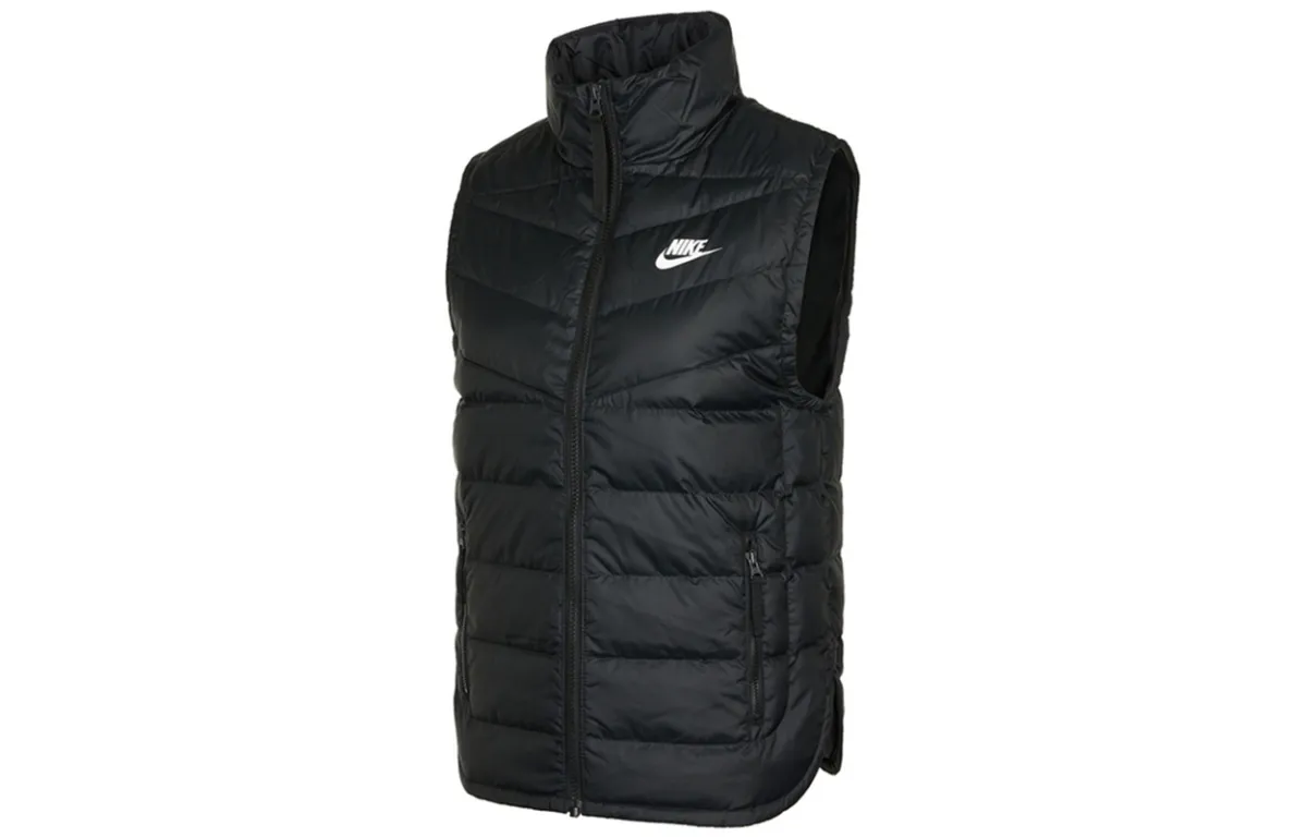 Nike Down Vests Women's Black Stand Collar Moderate Other