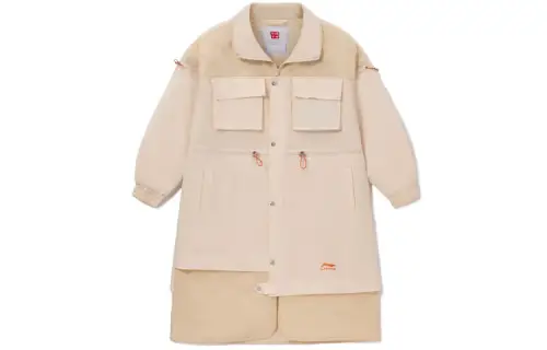 Li Ning Puffer Jacket Winter Women's Beige