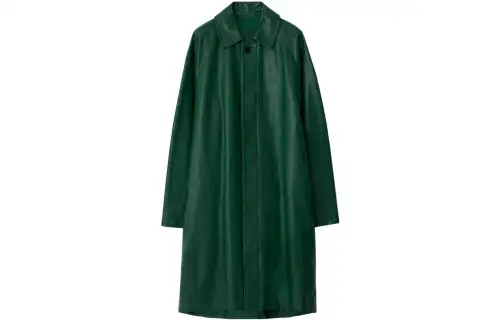Burberry Long Sleeved Leather Car Coat