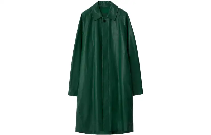 Burberry Long Sleeved Leather Car Coat