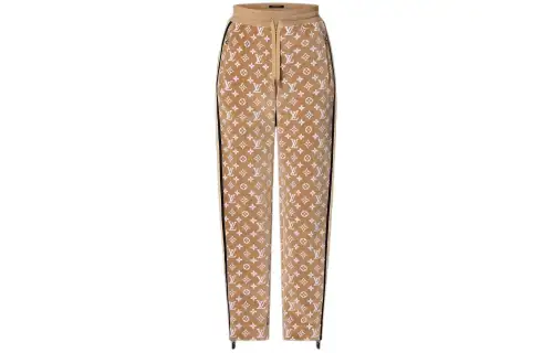 LOUIS VUITTON Monogram Toweling Jogging Pants Casual Pants Women's Brown