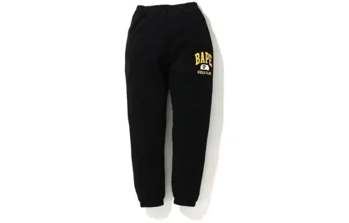 A BATHING APE Knitted Sweatpants Women's Moderate Cuffed Pants
