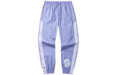 ANTA Life Collection Knitted Sweatpants Women's Blue Moderate Cuffed Pants