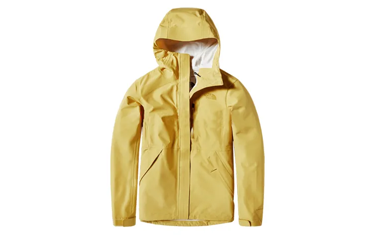 THE NORTH FACE Windbreaker Jackets Women's Yellow Hooded Moderate