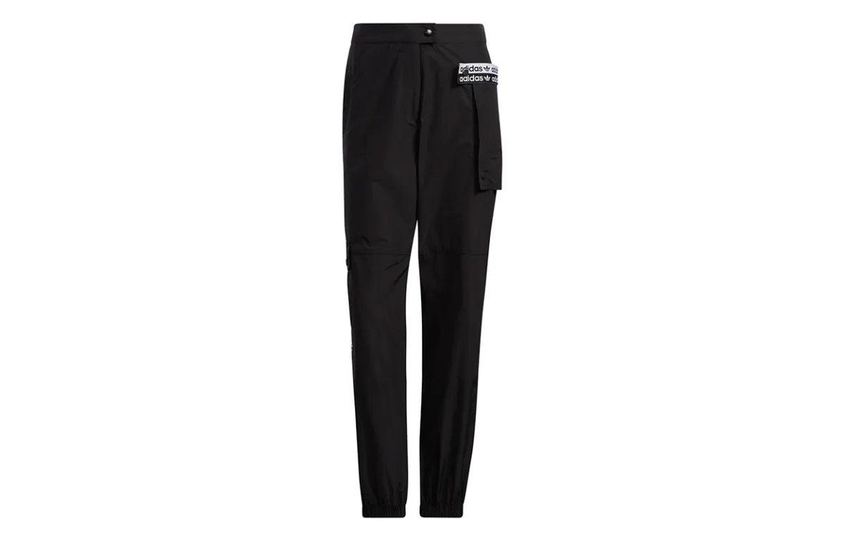 Adidas Originals R.Y.V Knitted Sweatpants Women's Black Moderate Straight Fit Pants