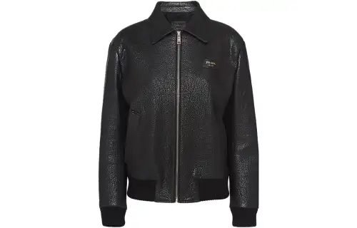 Prada crocodile-embossed leather jacket