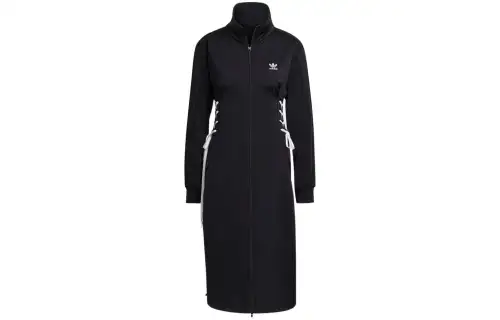 Adidas Originals Trench Coats Women's Black Stand Collar Moderate
