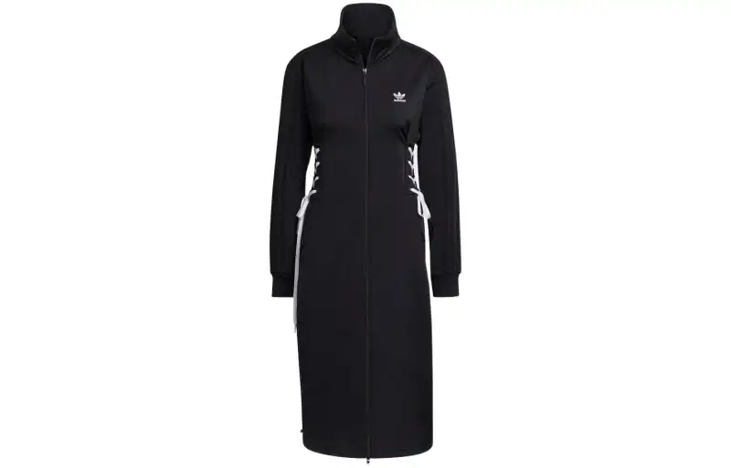 Adidas Originals Trench Coats Women's Black Stand Collar Moderate
