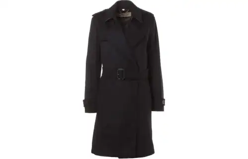 Burberry Coats Women's Black Lapel Moderate