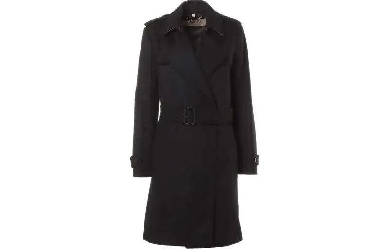 Burberry Coats Women's Black Lapel Moderate