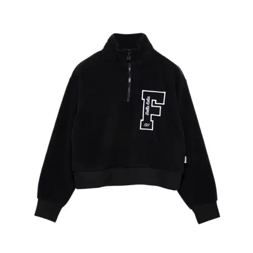 FILA Sweatshirts Women's Black Stand Collar Moderate Regular