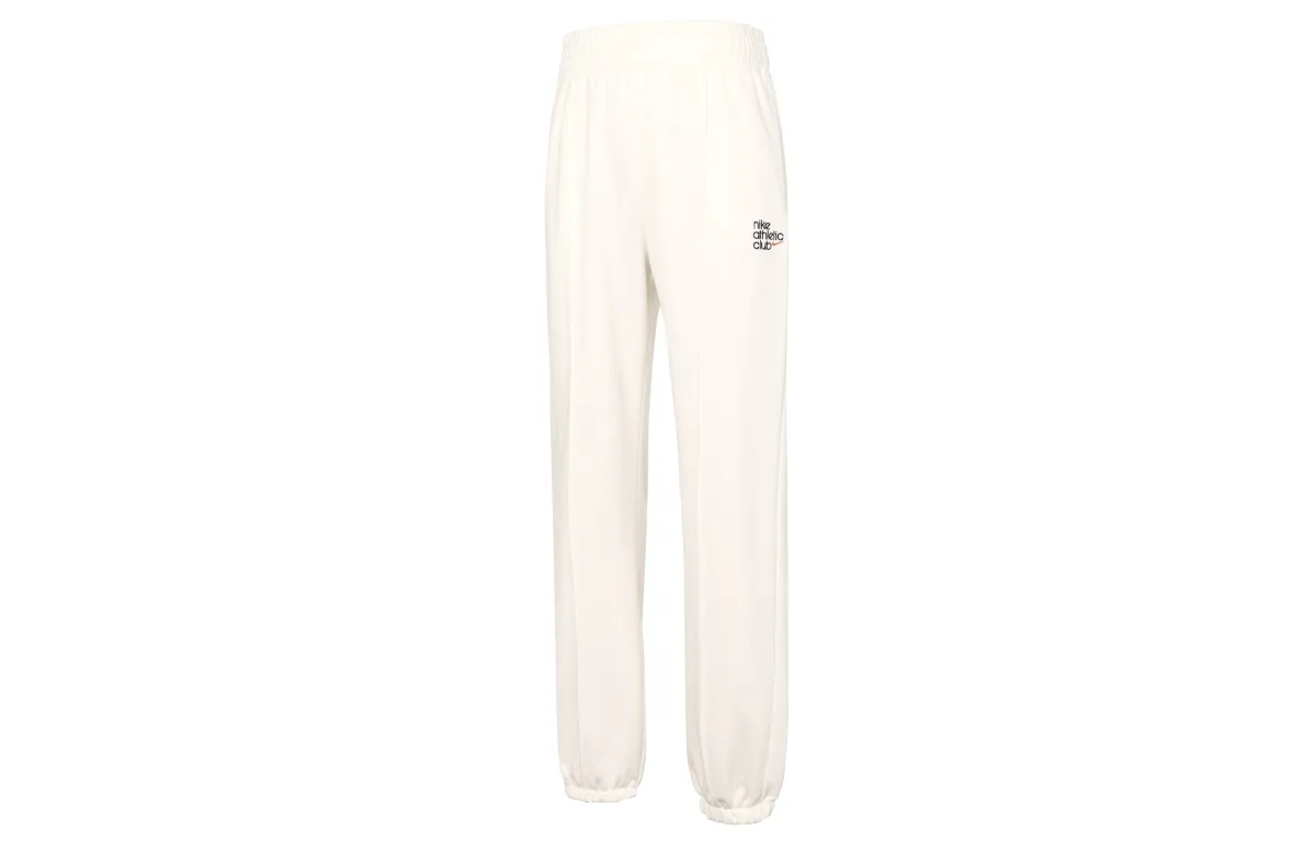 Nike Knitted Sweatpants Women's White Thickened Cuffed Pants