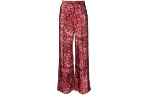 bandana-print straight trousers