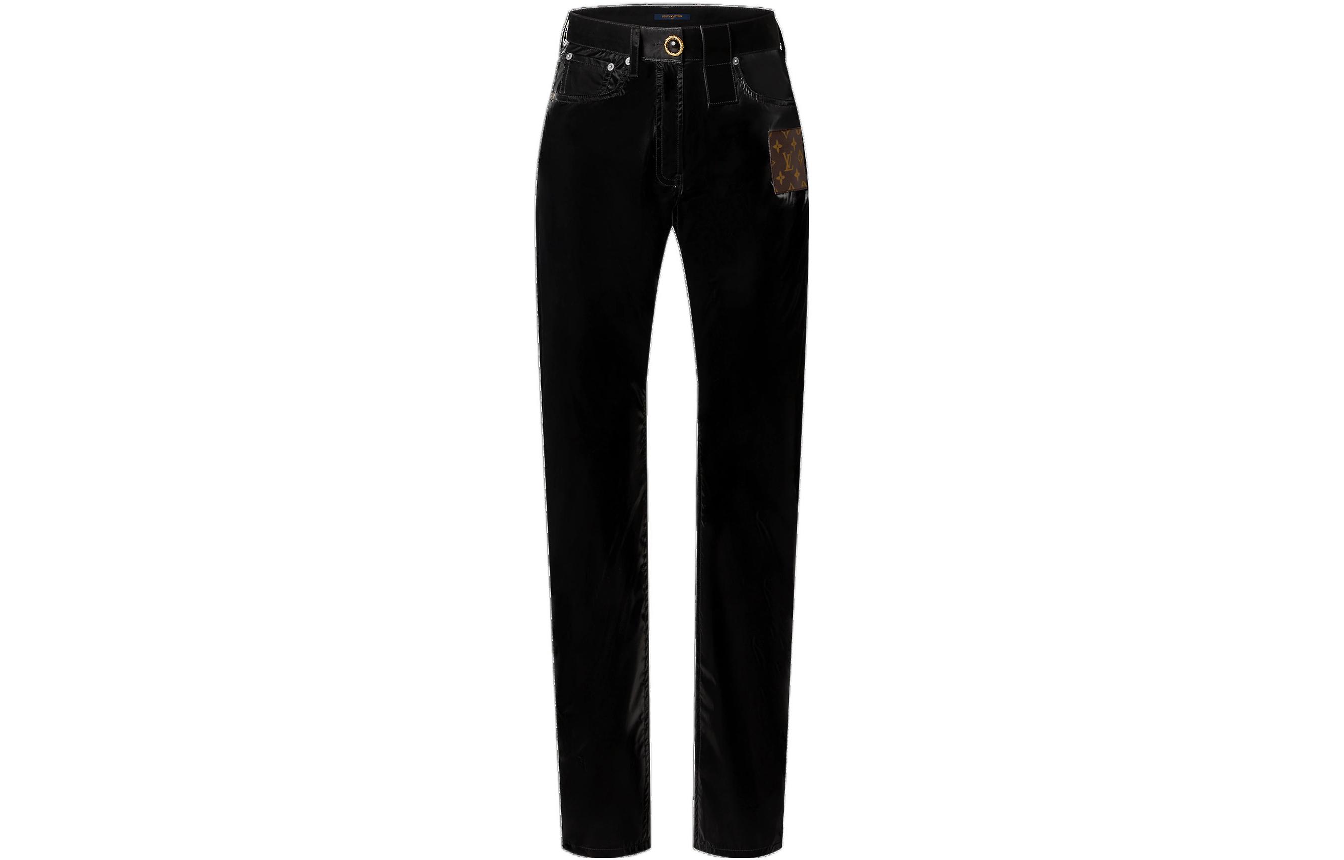 LOUIS VUITTON Monogram Patch Stretch Nylon Pants