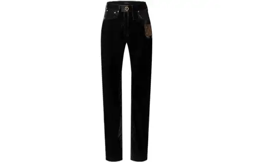 LOUIS VUITTON Monogram Patch Stretch Nylon Pants