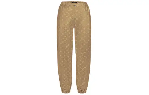 LOUIS VUITTON Knitted Sweatpants Women's Gold
