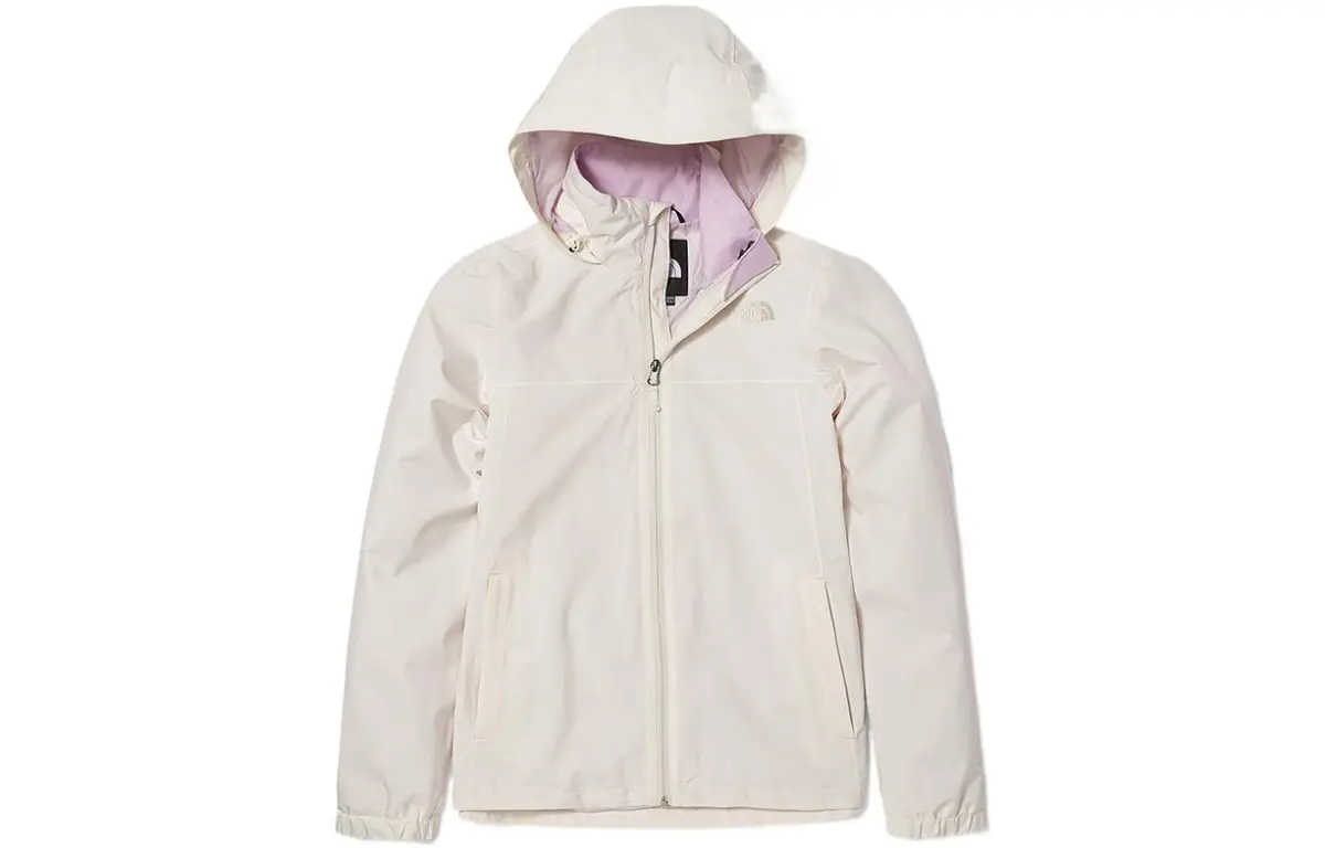 THE NORTH FACE Outdoor Hiking Waterproof, Windproof, And Breathable Windbreaker Jacket Women's White