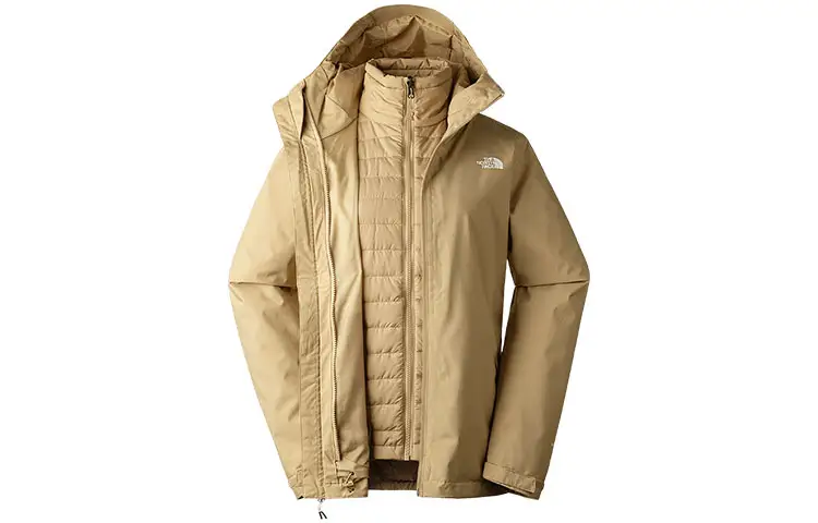 THE NORTH FACE Urban Exploration Outdoor Hiking Waterproof And Windproof To Keep Warm Windbreaker Jacket Women's Khaki