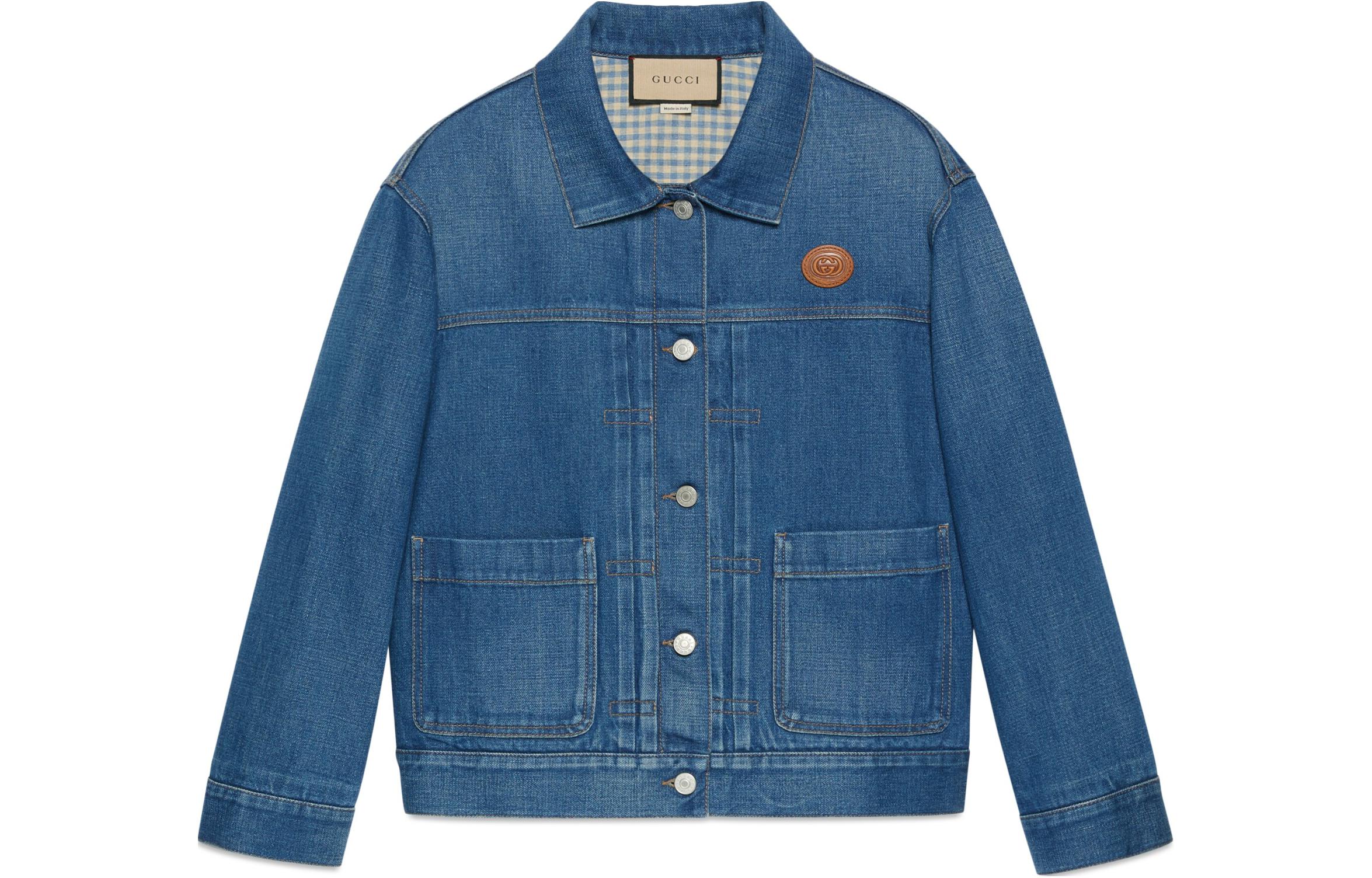 GUCCI Chinese New Year SS22 Denim Jacket Women's Blue