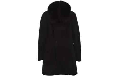 Burberry Trench Coats Women's Black Stand Collar Moderate Other