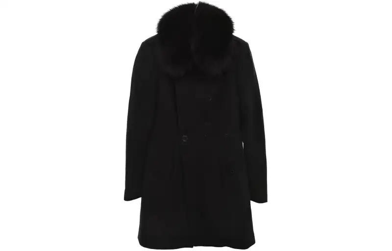 Burberry Trench Coats Women's Black Stand Collar Moderate Other