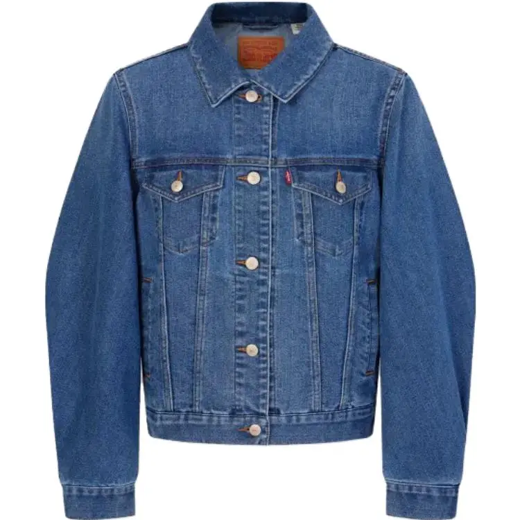 Levi's Denim Jackets Women's Blue Lapel Moderate