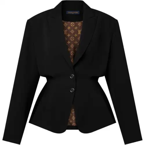 LOUIS VUITTON Wool Crepe Drawstring Blazer