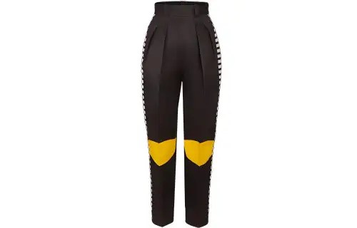 【Pre-Owned】colour-block silk trousers