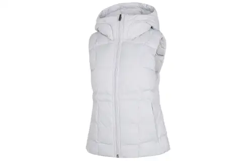 Under Armour Down Vests Women's Light Gray Hooded Non Detachable Moderate Urban Techwear